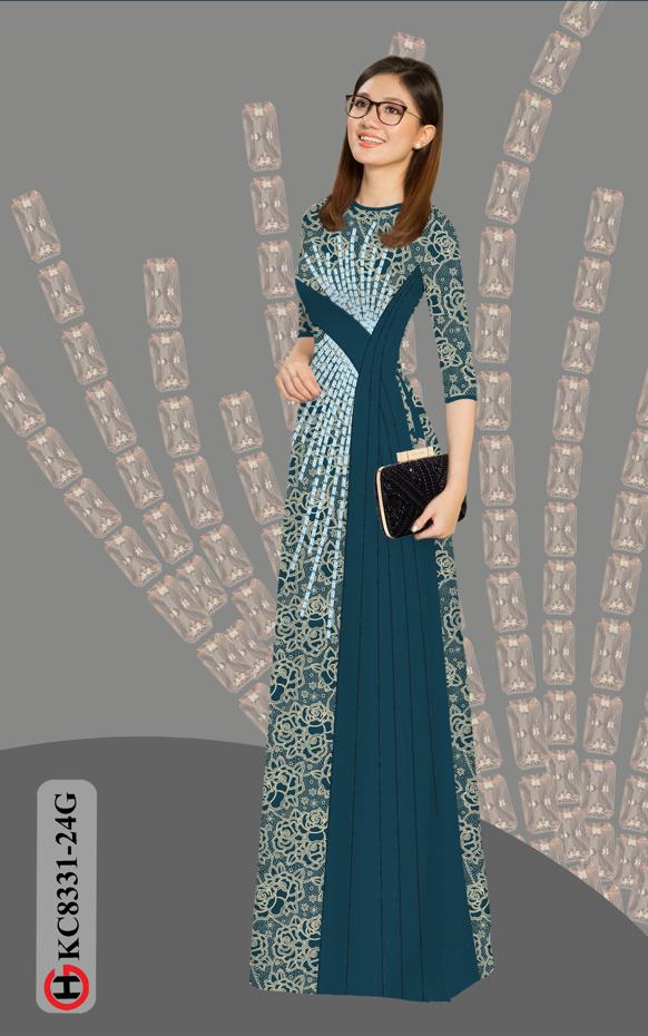 Vải Áo Dài Hoa Văn Độc Đáo AD KC8331 49 Vải Áo Dài Hoa Văn Độc Đáo AD KC8331