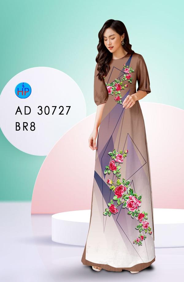 Vải Áo Dài Hoa Hồng Thiết Kế 2021 AD 30727