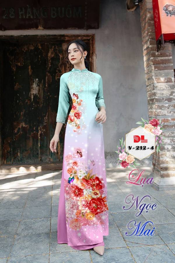 Vải Áo Dài Hoa In 3D Vừa Ra AD DLV212 46 Vải Áo Dài Hoa In 3D Vừa Ra  AD DLV212