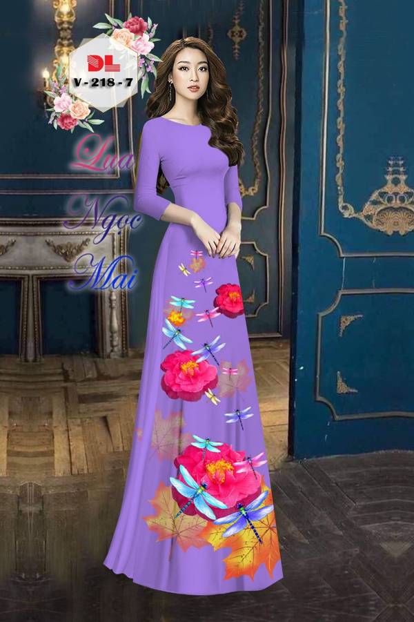 Vải Áo Dài Chuồn Chuồn Thiết Kế 2021 AD DLV218 42 Vải Áo Dài Chuồn Chuồn Thiết Kế 2021 AD DLV218