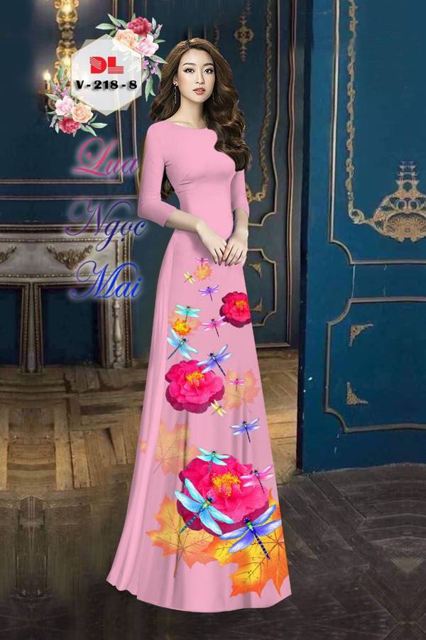 Vải Áo Dài Chuồn Chuồn Thiết Kế 2021 AD DLV218 43 Vải Áo Dài Chuồn Chuồn Thiết Kế 2021 AD DLV218