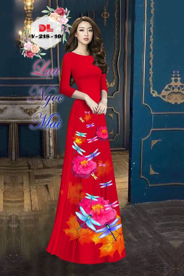 Vải Áo Dài Chuồn Chuồn Thiết Kế 2021 AD DLV218 45 Vải Áo Dài Chuồn Chuồn Thiết Kế 2021 AD DLV218