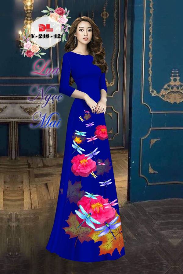 Vải Áo Dài Chuồn Chuồn Thiết Kế 2021 AD DLV218 47 Vải Áo Dài Chuồn Chuồn Thiết Kế 2021 AD DLV218