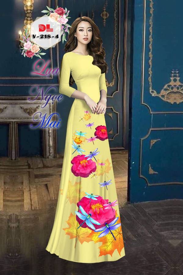 Vải Áo Dài Chuồn Chuồn Thiết Kế 2021 AD DLV218 49 Vải Áo Dài Chuồn Chuồn Thiết Kế 2021 AD DLV218