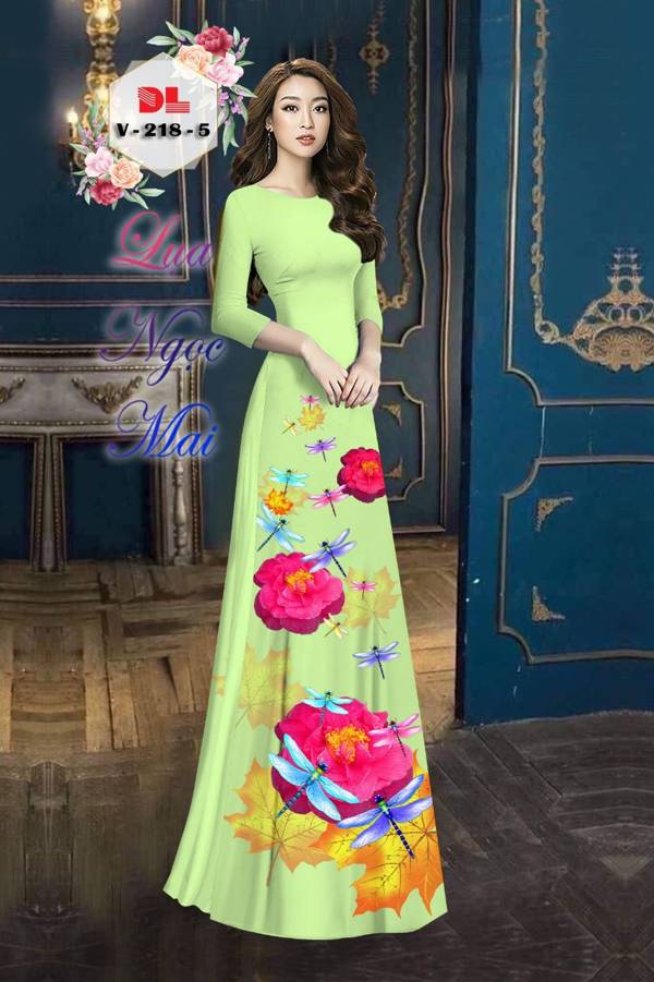 Vải Áo Dài Chuồn Chuồn Thiết Kế 2021 AD DLV218 48 Vải Áo Dài Chuồn Chuồn Thiết Kế 2021 AD DLV218