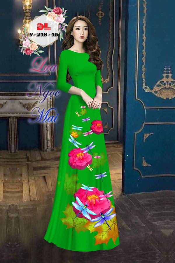 Vải Áo Dài Chuồn Chuồn Thiết Kế 2021 AD DLV218 53 Vải Áo Dài Chuồn Chuồn Thiết Kế 2021 AD DLV218