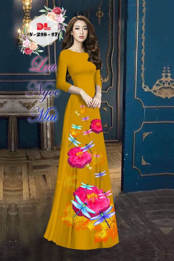 Vải Áo Dài Chuồn Chuồn Thiết Kế 2021 AD DLV218 51 Vải Áo Dài Chuồn Chuồn Thiết Kế 2021 AD DLV218