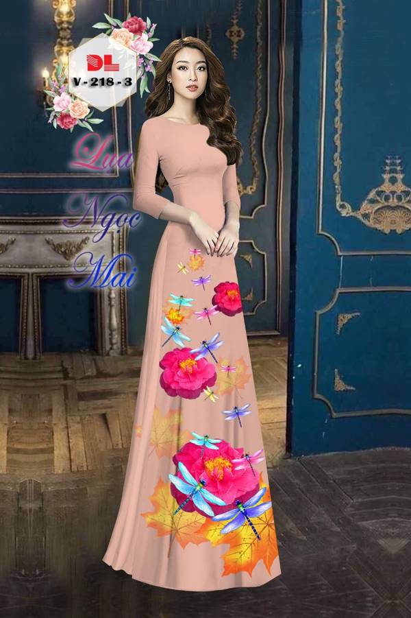 Vải Áo Dài Chuồn Chuồn Thiết Kế 2021 AD DLV218 52 Vải Áo Dài Chuồn Chuồn Thiết Kế 2021 AD DLV218