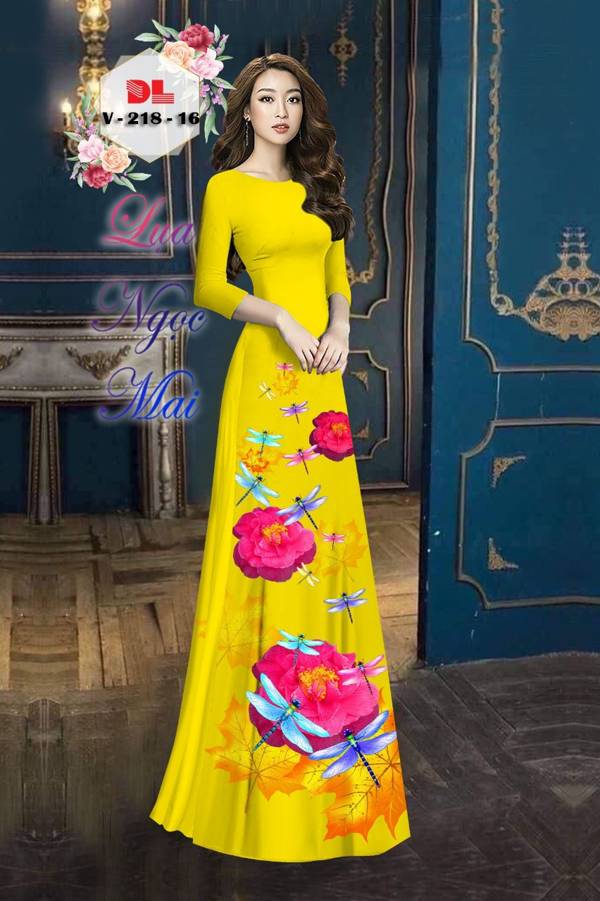 Vải Áo Dài Chuồn Chuồn Thiết Kế 2021 AD DLV218 54 Vải Áo Dài Chuồn Chuồn Thiết Kế 2021 AD DLV218