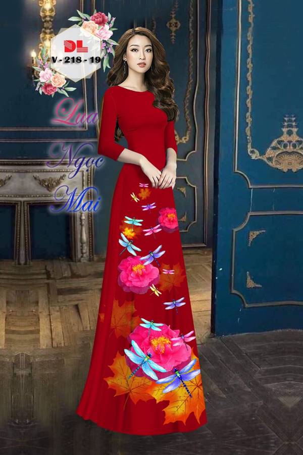 Vải Áo Dài Chuồn Chuồn Thiết Kế 2021 AD DLV218 55 Vải Áo Dài Chuồn Chuồn Thiết Kế 2021 AD DLV218