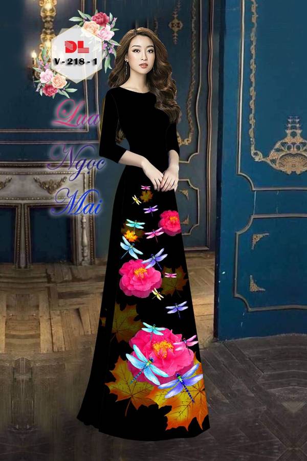 Vải Áo Dài Chuồn Chuồn Thiết Kế 2021 AD DLV218 57 Vải Áo Dài Chuồn Chuồn Thiết Kế 2021 AD DLV218