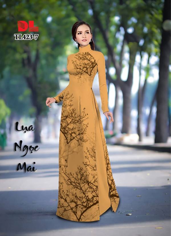 Vải Áo Dài Hình Cây Vừa Ra AD TL423 30 Vải Áo Dài Hình Cây Vừa Ra  AD TL423