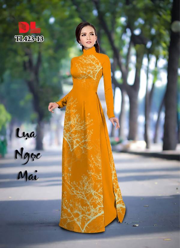 Vải Áo Dài Hình Cây Vừa Ra AD TL423 35 Vải Áo Dài Hình Cây Vừa Ra  AD TL423