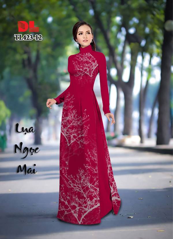 Vải Áo Dài Hình Cây Vừa Ra AD TL423 34 Vải Áo Dài Hình Cây Vừa Ra  AD TL423
