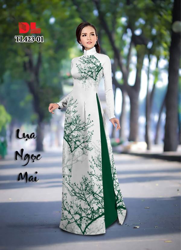 Vải Áo Dài Hình Cây Vừa Ra AD TL423 36 Vải Áo Dài Hình Cây Vừa Ra  AD TL423
