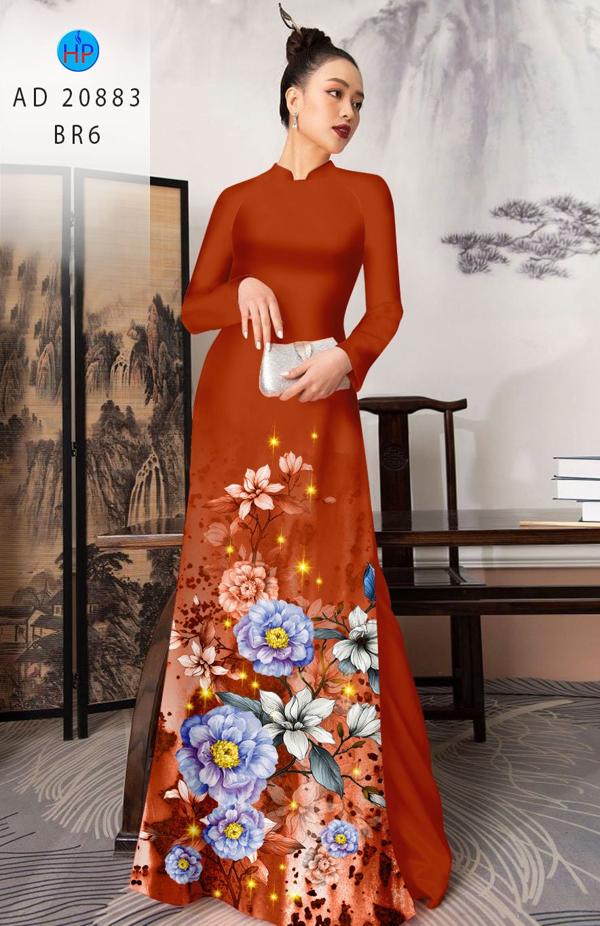 Vải Áo Dài Hoa In 3D Thiết Kế 2021 AD 20883 36 Vải Áo Dài Hoa In 3D Thiết Kế 2021 AD 20883