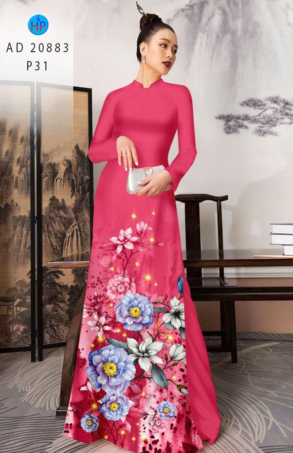 Vải Áo Dài Hoa In 3D Thiết Kế 2021 AD 20883 38 Vải Áo Dài Hoa In 3D Thiết Kế 2021 AD 20883