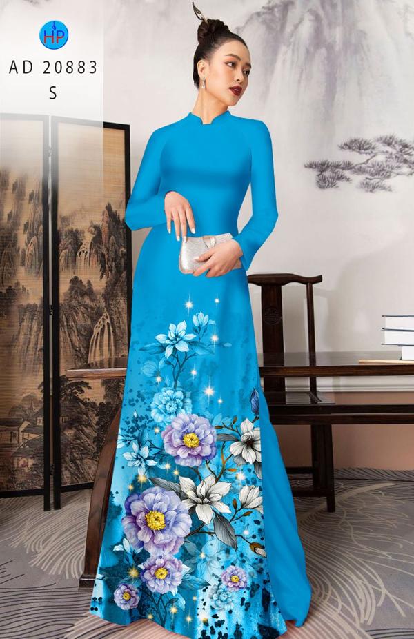 Vải Áo Dài Hoa In 3D Thiết Kế 2021 AD 20883 39 Vải Áo Dài Hoa In 3D Thiết Kế 2021 AD 20883