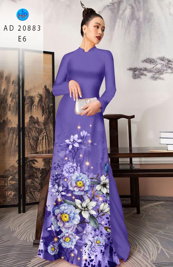 Vải Áo Dài Hoa In 3D Thiết Kế 2021 AD 20883 44 Vải Áo Dài Hoa In 3D Thiết Kế 2021 AD 20883