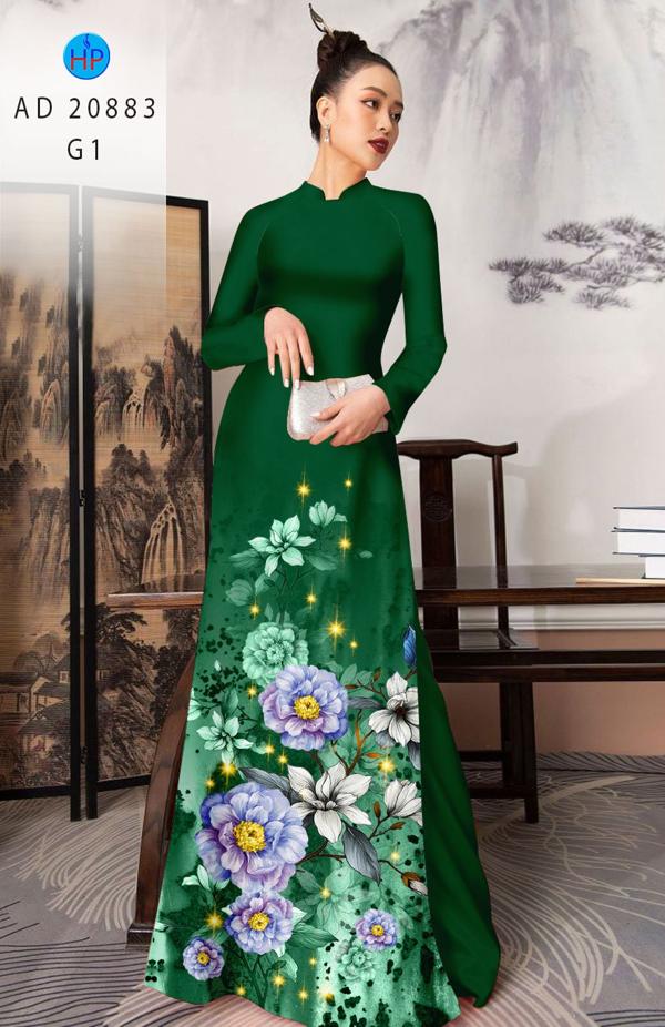 Vải Áo Dài Hoa In 3D Thiết Kế 2021 AD 20883 41 Vải Áo Dài Hoa In 3D Thiết Kế 2021 AD 20883