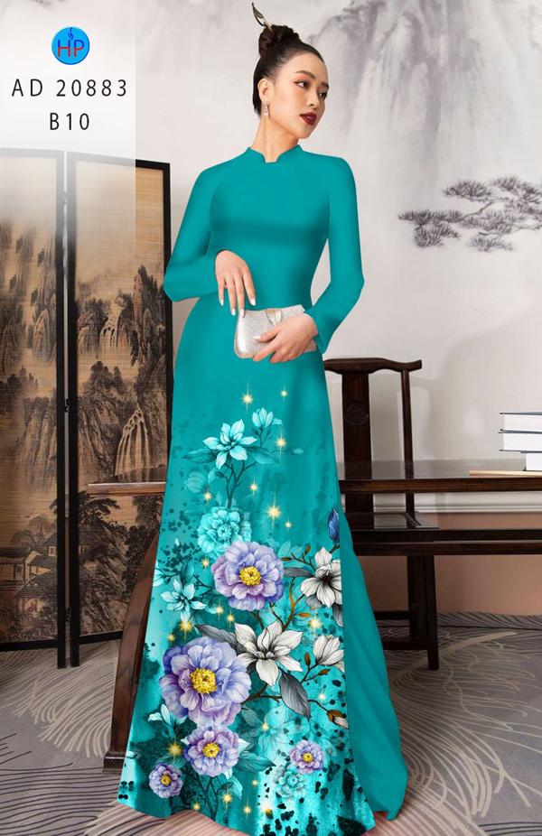 Vải Áo Dài Hoa In 3D Thiết Kế 2021 AD 20883 48 Vải Áo Dài Hoa In 3D Thiết Kế 2021 AD 20883