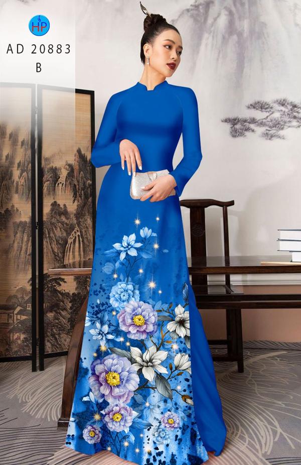 Vải Áo Dài Hoa In 3D Thiết Kế 2021 AD 20883 49 Vải Áo Dài Hoa In 3D Thiết Kế 2021 AD 20883