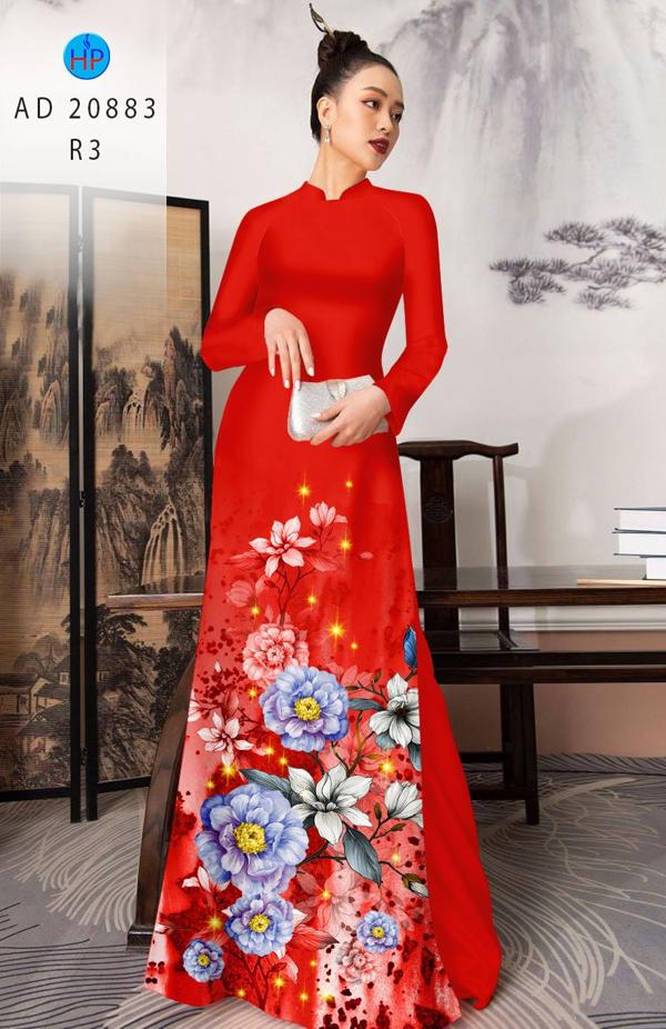 Vải Áo Dài Hoa In 3D Thiết Kế 2021 AD 20883 51 Vải Áo Dài Hoa In 3D Thiết Kế 2021 AD 20883