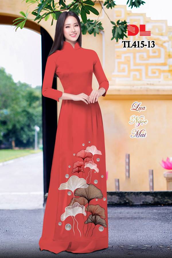 Vải Áo Dài Hoa Sen Độc Đáo AD TL415 35 Vải Áo Dài Hoa Sen Độc Đáo AD TL415
