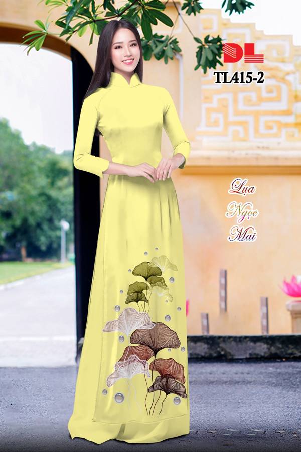 Vải Áo Dài Hoa Sen Độc Đáo AD TL415 38 Vải Áo Dài Hoa Sen Độc Đáo AD TL415