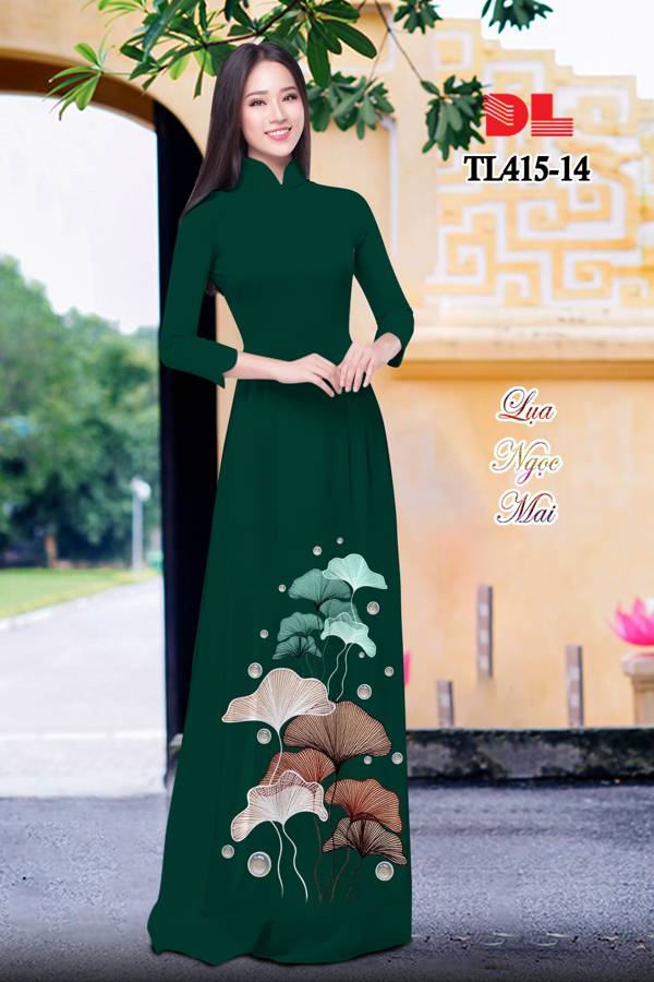 Vải Áo Dài Hoa Sen Độc Đáo AD TL415 36 Vải Áo Dài Hoa Sen Độc Đáo AD TL415
