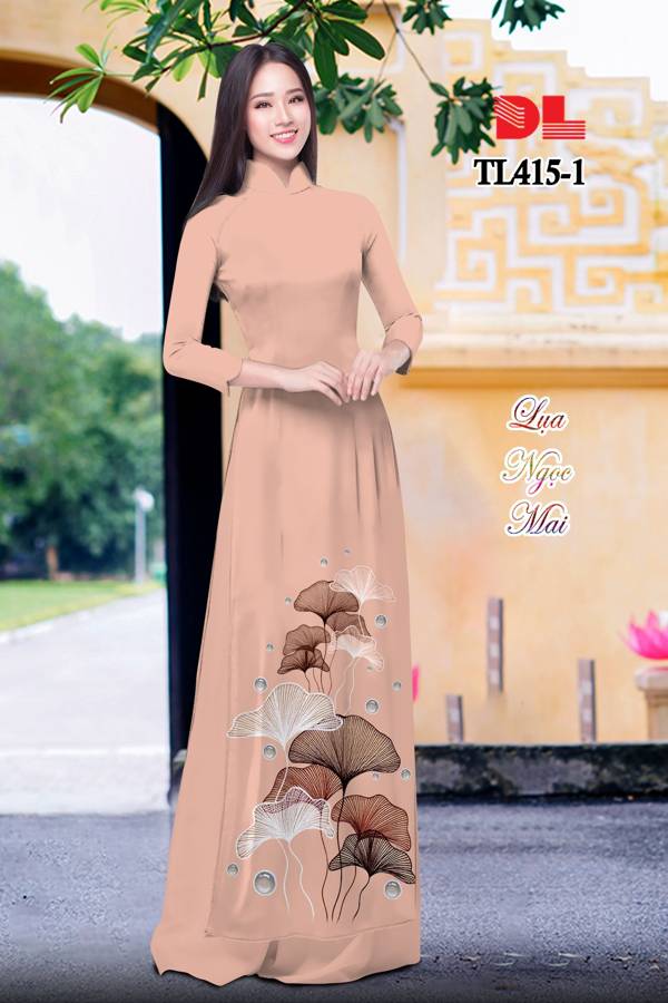 Vải Áo Dài Hoa Sen Độc Đáo AD TL415 37 Vải Áo Dài Hoa Sen Độc Đáo AD TL415