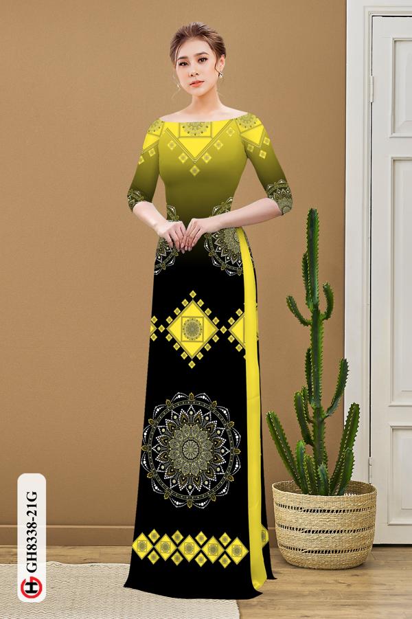 Vải Áo Dài Hoa Văn Vừa Ra AD GH8338 33 Vải Áo Dài Hoa Văn Vừa Ra AD GH8338