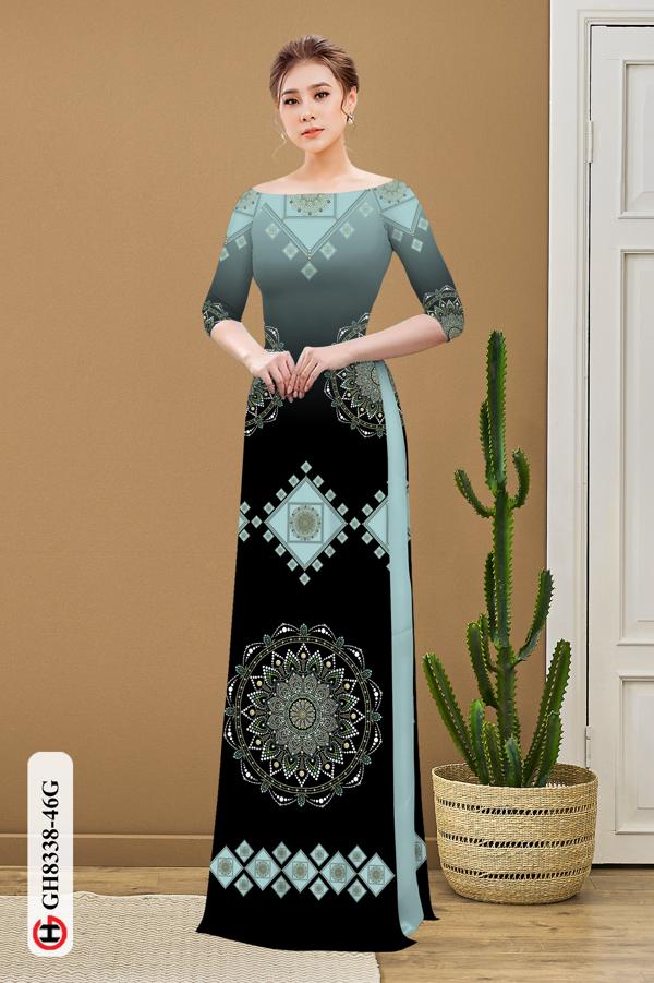 Vải Áo Dài Hoa Văn Vừa Ra AD GH8338 39 Vải Áo Dài Hoa Văn Vừa Ra AD GH8338