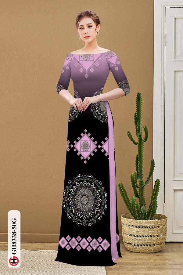 Vải Áo Dài Hoa Văn Vừa Ra AD GH8338 38 Vải Áo Dài Hoa Văn Vừa Ra AD GH8338