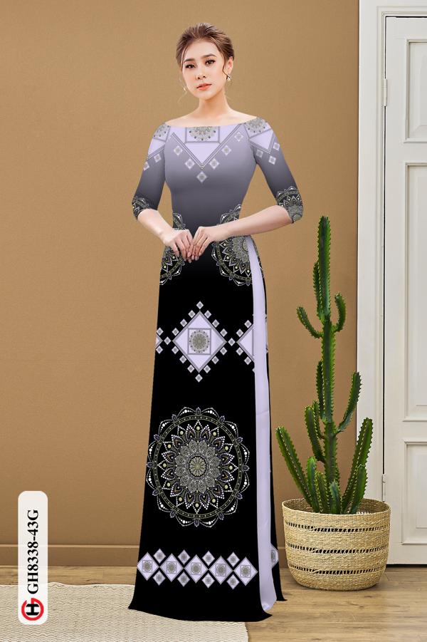 Vải Áo Dài Hoa Văn Vừa Ra AD GH8338 40 Vải Áo Dài Hoa Văn Vừa Ra AD GH8338