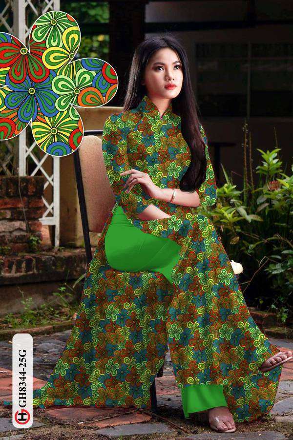 Vải Áo Dài Hoa Văn Vừa Ra AD GH8344 33 Vải Áo Dài Hoa Văn Vừa Ra AD GH8344