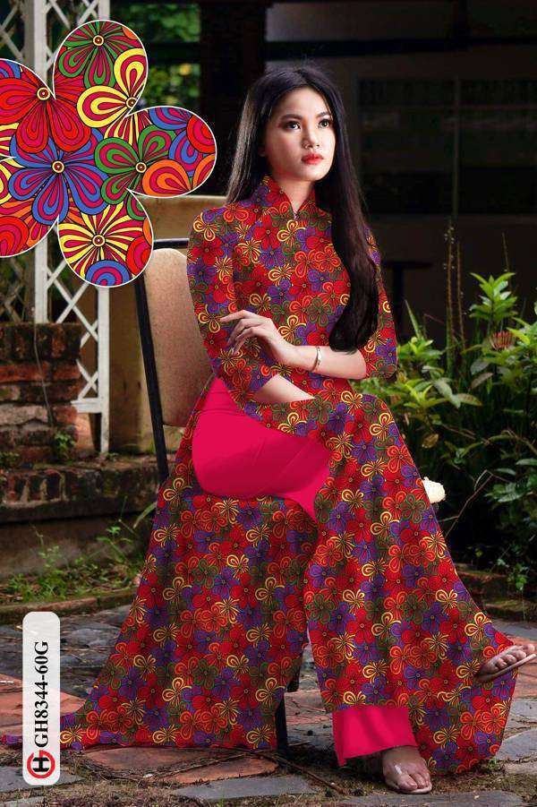 Vải Áo Dài Hoa Văn Vừa Ra AD GH8344 37 Vải Áo Dài Hoa Văn Vừa Ra AD GH8344