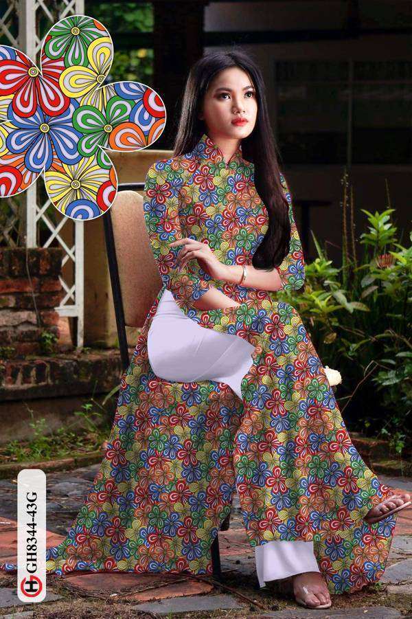 Vải Áo Dài Hoa Văn Vừa Ra AD GH8344 41 Vải Áo Dài Hoa Văn Vừa Ra AD GH8344