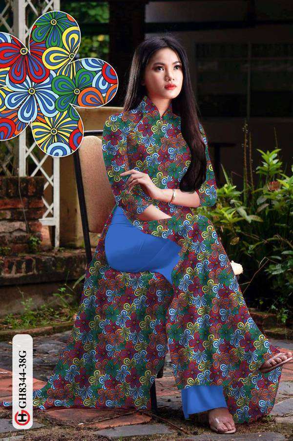 Vải Áo Dài Hoa Văn Vừa Ra AD GH8344 46 Vải Áo Dài Hoa Văn Vừa Ra AD GH8344