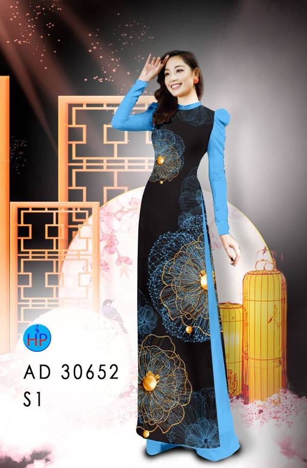 Vải Áo Dài Hoa Văn Kiểu Mới AD 30652