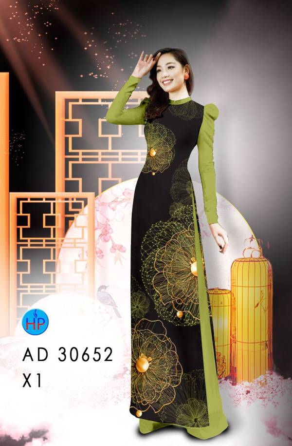 Vải Áo Dài Hoa Văn Kiểu Mới AD 30652
