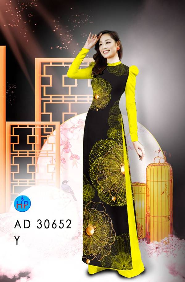 Vải Áo Dài Hoa Văn Kiểu Mới AD 30652
