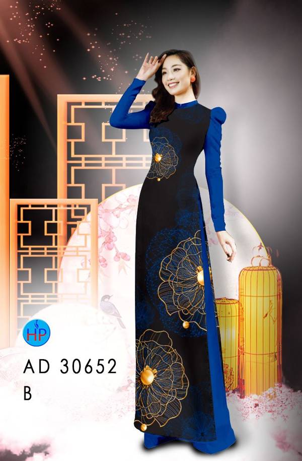 Vải Áo Dài Hoa Văn Kiểu Mới AD 30652
