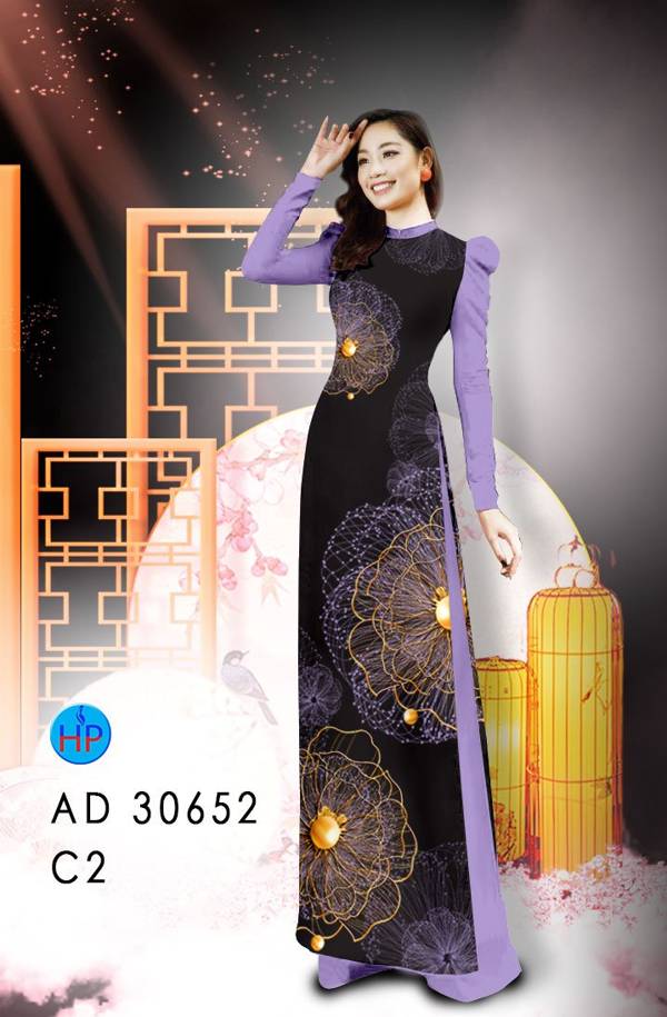 Vải Áo Dài Hoa Văn Kiểu Mới AD 30652