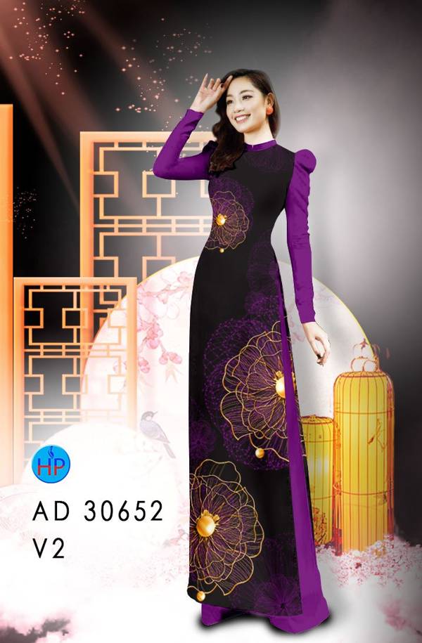 Vải Áo Dài Hoa Văn Kiểu Mới AD 30652