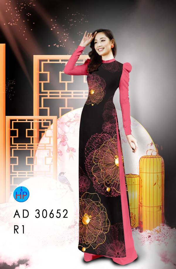 Vải Áo Dài Hoa Văn Kiểu Mới AD 30652