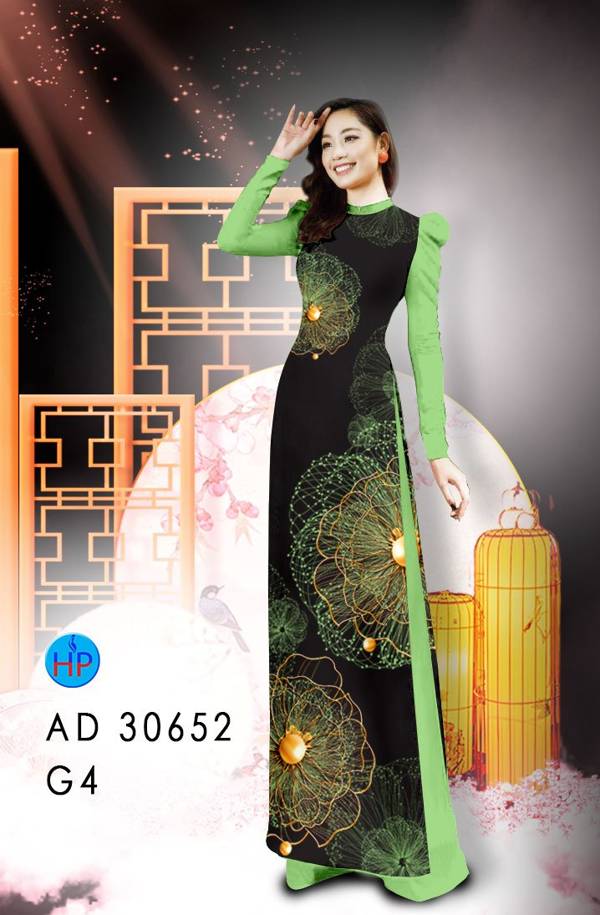 Vải Áo Dài Hoa Văn Kiểu Mới AD 30652