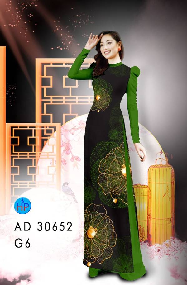 Vải Áo Dài Hoa Văn Kiểu Mới AD 30652