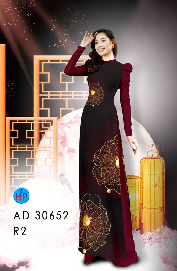Vải Áo Dài Hoa Văn Kiểu Mới AD 30652