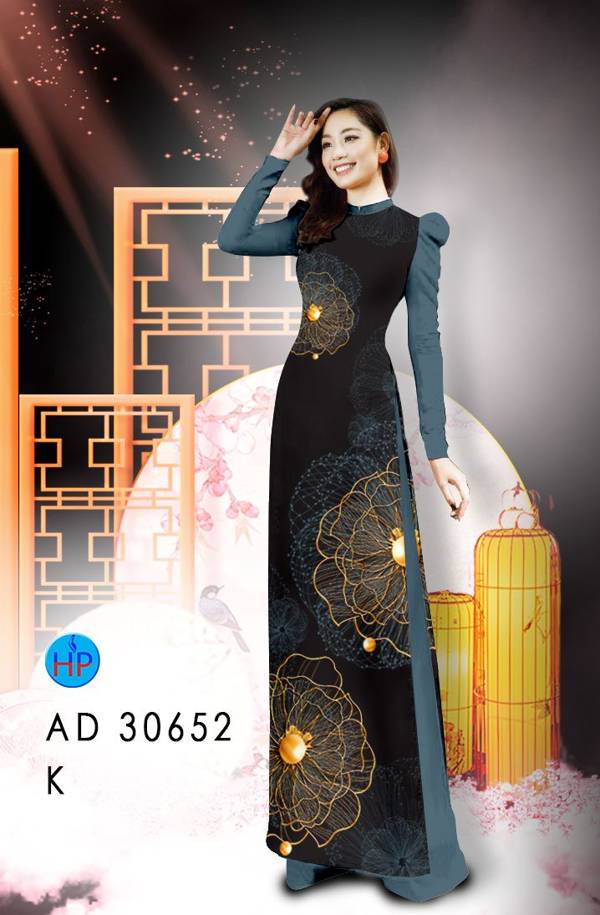 Vải Áo Dài Hoa Văn Kiểu Mới AD 30652